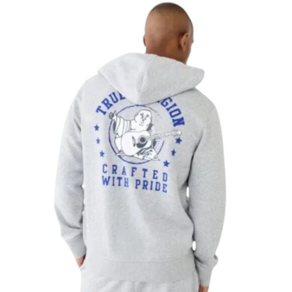 Men's Size L True Religion Sweatsuit Fleece 2 Piece Tracksuit Horshoe Logo NWT - Picture 3 of 7